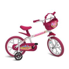 Bicicleta Infantil Rosa Aro 14 Sweet Game - Bandeirante 3068