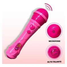 Microfone Infantil Musical Karaoke - Toca Músicas - 20cm