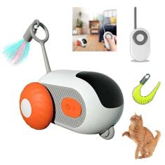 Brinquedo de Gato Pet Carrinho Controle Bateria Recarregavel USB Animal de Estimaçao Felino Interativo Entretenimento Lazer Diversao