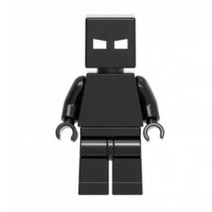 Boneco Minifigure Blocos De Montar Minecraft Skin Black
