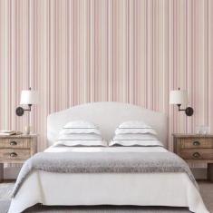 Papel de Parede Infantil Listrados Rosa Pastel - CasaH