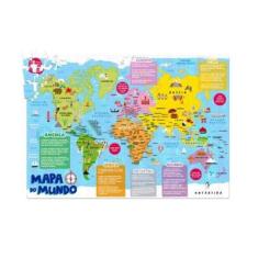 Brinquedo Quebra Cabeça Toyster Mapa Do Mundo 200 Peças