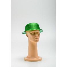 Chapéu Coco Plastico C/ Gliter - Festas e Fantasias, Verde