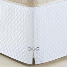 Saia Para Cama Box Queen Size Veneza Branco