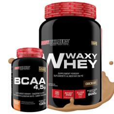 Kit Whey Protein Waxy Whey 900g + BCAA 100g - Bodybuilders-Unissex