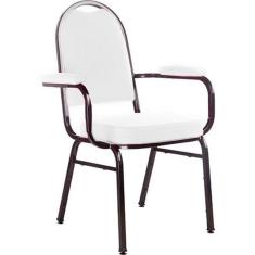 Cadeira Com Braços Para Auditórios Linha Hotel Branco