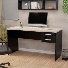 Mesa De Escritório 1.40x60 Com Gaveteiro Tampo 30mm Nogal - NetMobil, 