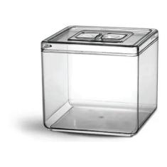 Pote Quadrado Acrílico Com Tampa 5 Litros - BOLIVAR