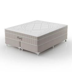 Cama Box Queen 158x198x59cm Molas Ensacadas Royale Montreal Bege