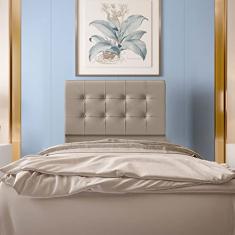 Cabeceira Solteiro 0,90m Atenas Suede Bege Dal Poz Estofados