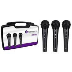 Kit c/ 3 Microfones Dinâmicos Cardióide MDU201 HARMONICS