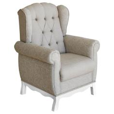 Poltrona de Amamentação Realeza Bege Floral - Canaã