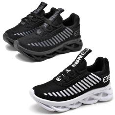 Tênis Infantil Masculino Cadarço Palmilha EVA Kit 2 Peças-Masculino