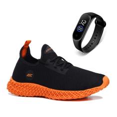 Combo Tênis Masculino Ortopédico Com Relógio Fino Conforto e Leveza para Caminhada, Academia-Masculino