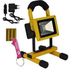 Refletor LED 15W Portátil Recarregável LED COB IP65 + Chaveiro CBRN16464