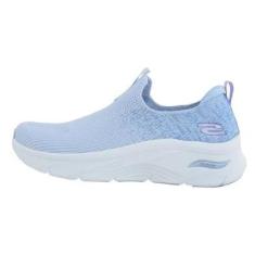 Tenis Skechers Arch Fit Com Cabedal Em Malha - R149684-Feminino