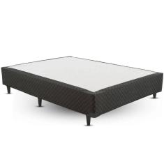 Cama Box Cosmopolita Casal Padrão Cinza - Rajado 138x188