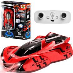 Carrinho De Controle Remoto Recarregável Anda Na Parede Teto 3 Canais 