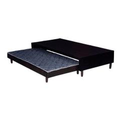 Cama Box Base Casal Com Auxiliar Semi Ortopedica material sintético - 