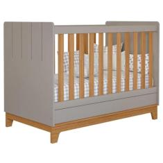 Berço Permobili Biscoito Retro Americano mini cama MDF, Fendi Nature