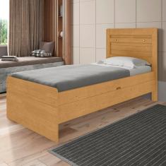 Cama De Solteiro Com Baú Denise Naturalle Off White