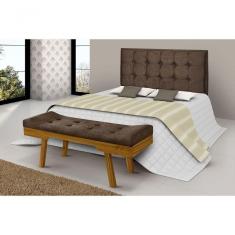 Cabeceira Casal 140cm Sued Tabaco