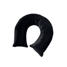 Travesseiro de Pescoço Para Viagem Veludo Preto Hedrons