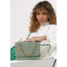 Bolsas Femininas Transversal Bordada Com Alça De Corrente-Feminino