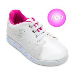 Tênis Led Sneaker Pampili Infantil PP21-165, Branco, 25