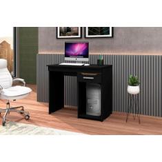 Mesa / Escrivaninha QU Para Estudo Com Espaço Para CPU 1 Gaveta Cor Pr