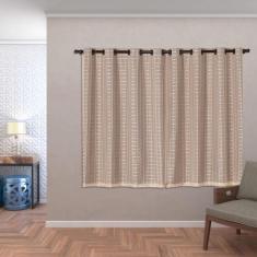 Cortina Blackout Pvc Voil Xadrez 2,80M X 1,60M - Avelã - Eddi Casa, Va