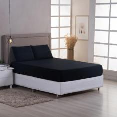 Jogo de Lençol Solteiro 2 peças 100% Algodão Malha Penteada - Malucass