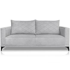 Sofa Nori 2 Lugares Pes De Ferro 180cm Linho Boucle 3302 Ezz - Milani 