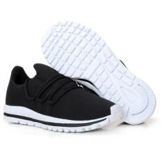 Tênis Infantil Masculino Com Cadarço Lig Shoes, Preto, Branco1, 34
