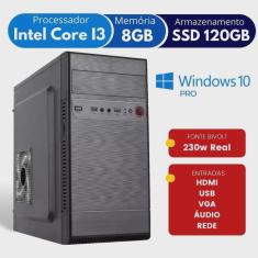 Computador Alphapc Intel Core I3 8 Gb Ssd 120 Windows 10 Pro