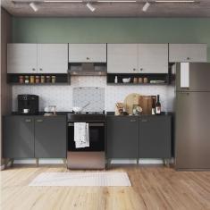 Cozinha Compacta 4 Peças 10 Portas 2 Nichos Porta Tempero Atena Gralar