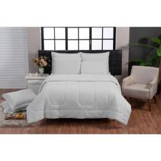 Kit Edredom 200 Fios Affeto 100% algodão 6 peças Dupla Face Casal Quee