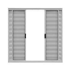 Janela De Alumínio Veneziana 100x120cm 6 Folhas Branco