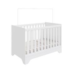 Berço Mini Cama 3 Em 1 Americano 100% Mdf Liam Retrô Espresso Móveis Branco