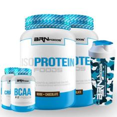 Kit 2x Iso Protein 900g + Bcaa 100g + Creatina 300g+ Coqueteleira 600m