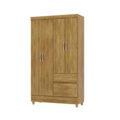 Guarda Roupa Solteiro 4 Portas 1 metro Ideal Plus Com Cabideiro e Prat