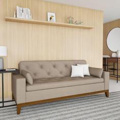 Sofá 3 Lugares Carson City Suede Bege