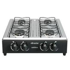 Fogão Cooktop de Mesa Portátil a Gás 4 Bocas Braslar Asiático Junior P