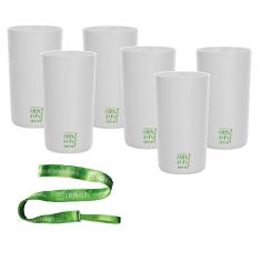 6 Copos Eco Branco com Cordão Green Cups 280 ml