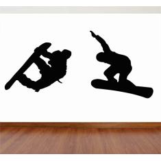 Adesivo De Parede Decorativo Esportes Snowboard 110x50cm