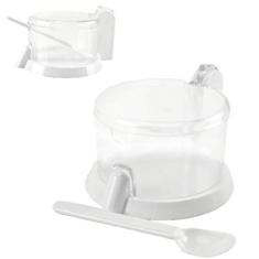 Açucareiro Com Colher Branco Pote Utilidade Casa Cozinha