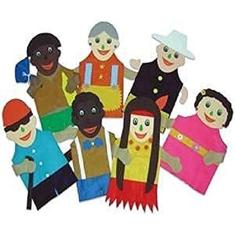 JOTTPLAY Fantoches Inclusão Social Com 7 Personagens Em Feltro