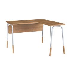 escrivaninha em l flexus hanover e branca 120 cm