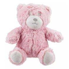 Urso Rosa Sentado 19cm - Pelúcia