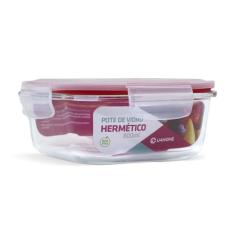 Pote Vidro Hermético Tampa Plástico Marmita Fitness Mantimentos Quenti
